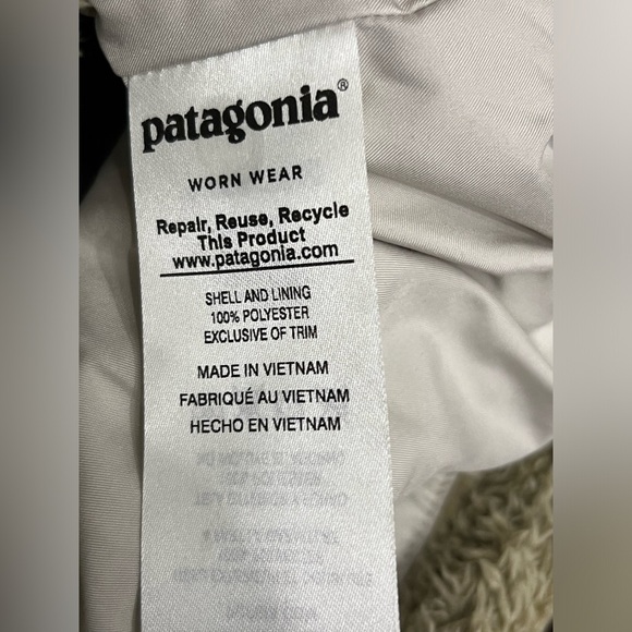 Patagonia Los Gatos Fleece Vest Tan Beige Full Zip Women's Sherpa Size:Small - Picture 8 of 8